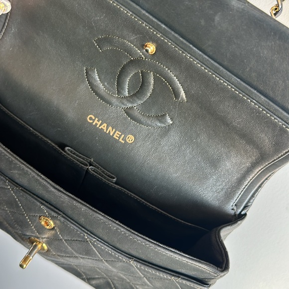 Vintage authentic Chanel gray double flap bag - Picture 7 of 9